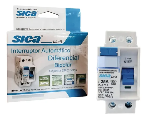 Disyuntor bipolar sica 25a