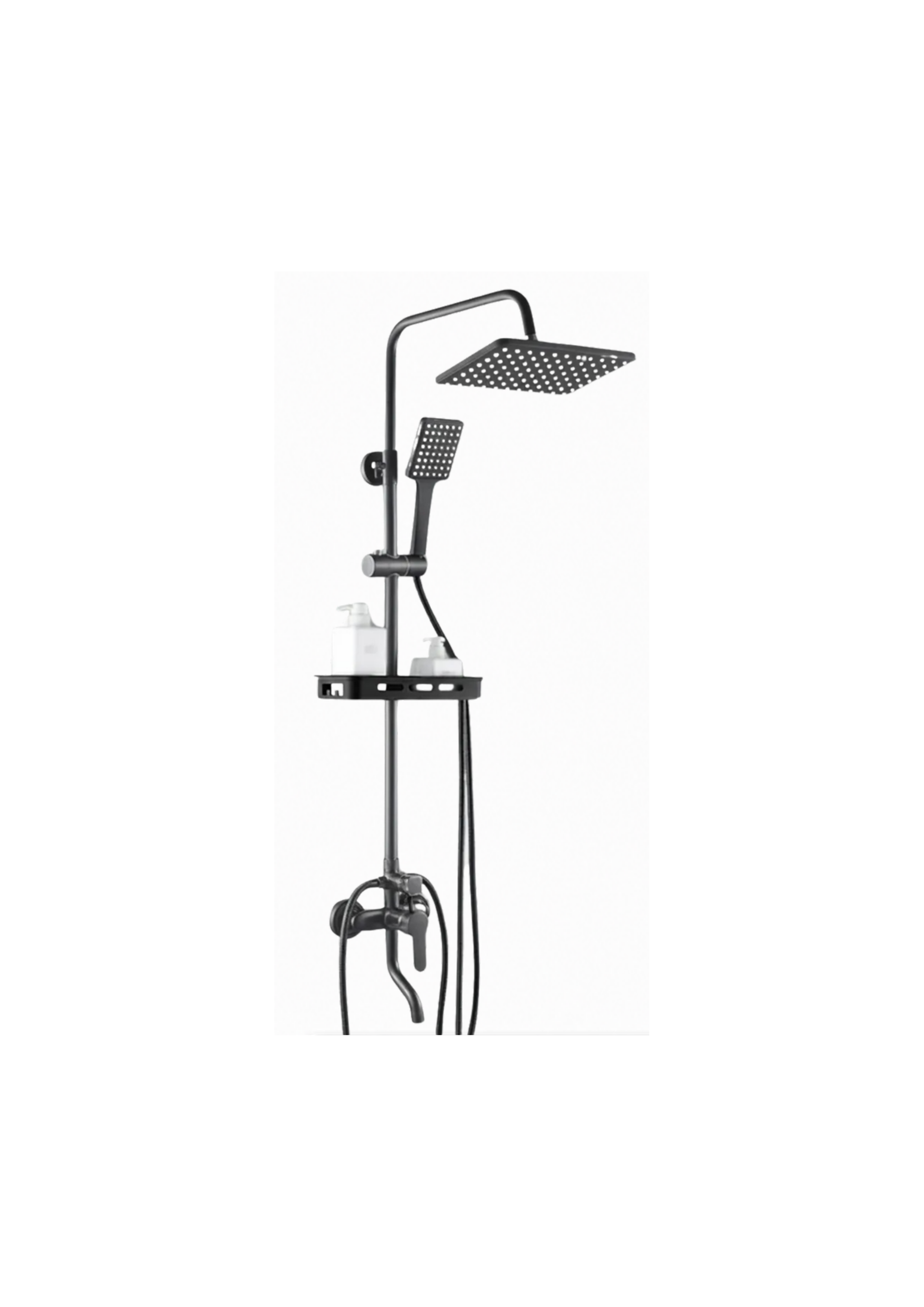 Griferia columna ducha Exterior Negra